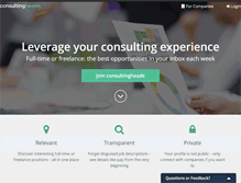 Tablet Screenshot of consultingheads.com